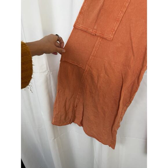 Easel Los Angeles Women's Cargo Wide Leg Pants Orange Size L Lounge - Picture 4 of 8